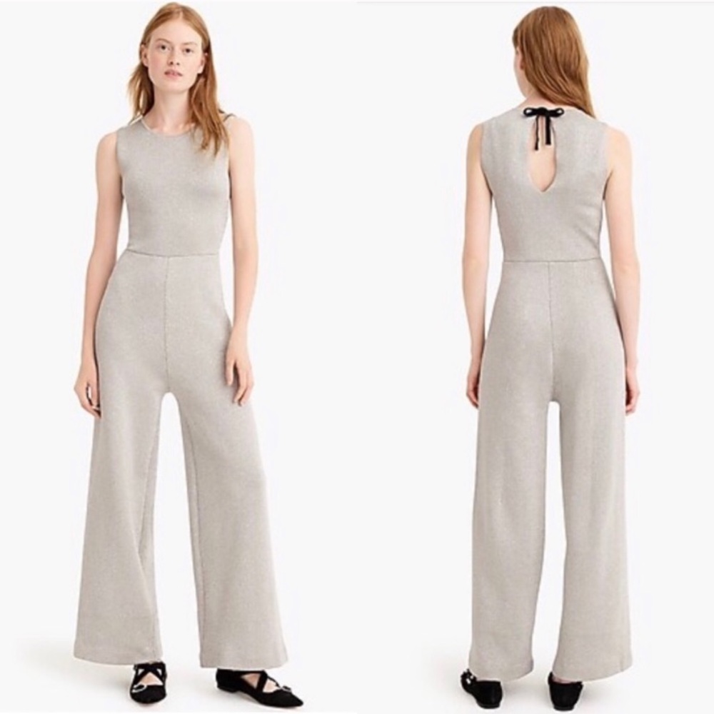 NWT J.Crew Metallic sleeveless jumpsuit SZ XS
